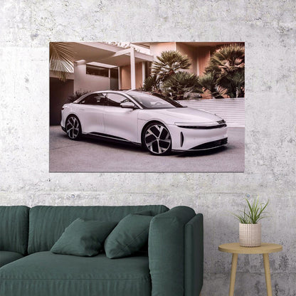 Lucid Air Electric Car Gt Edition Poster Wall Art Print Home Wall Decor