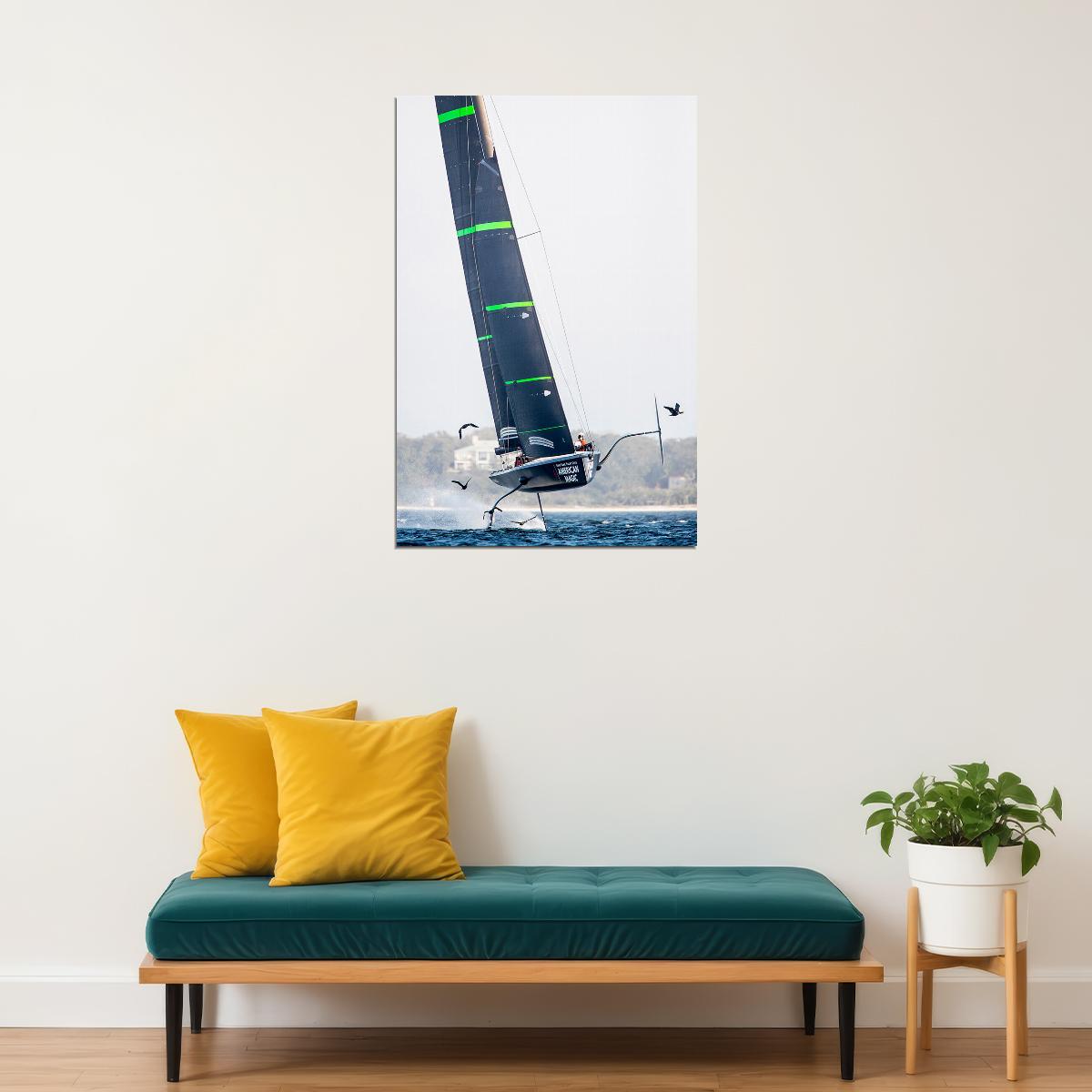 America's Cup Yacht Race Poster Wall Art Print Home Wall Decor