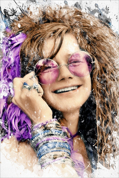 Janis Joplin Singer Songwriter Poster Wall Art Print Home Wall Decor