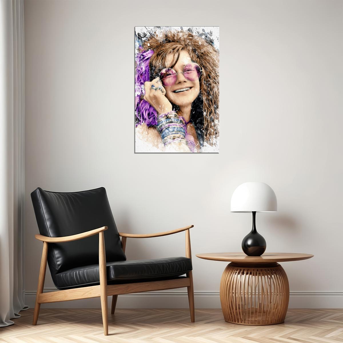 Janis Joplin Singer Songwriter Poster Wall Art Print Home Wall Decor