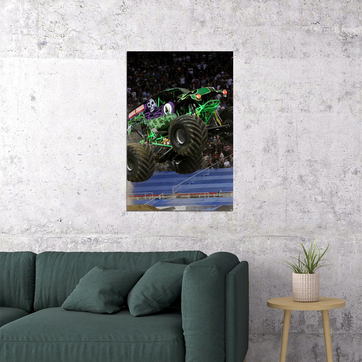 Grave Digger Monster Truck Poster Wall Art Print Home Wall Decor