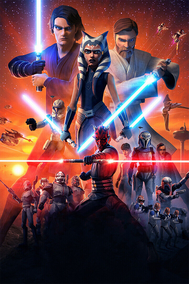 Star Wars The Clone Wars Movie George Lucas Poster Wall Art Print Home Wall Decor