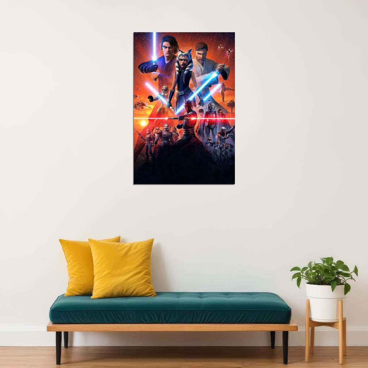 Star Wars The Clone Wars Movie George Lucas Poster Wall Art Print Home Wall Decor