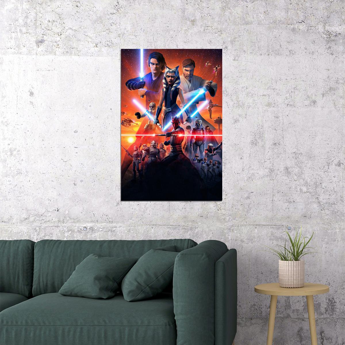 Star Wars The Clone Wars Movie George Lucas Poster Wall Art Print Home Wall Decor