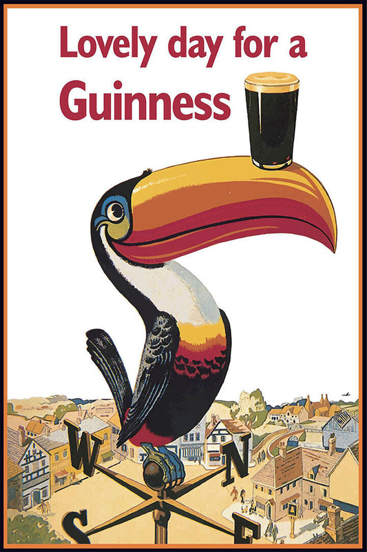 Lovely Day For A Guinness Tucan Vintage Advertising Poster Wall Art Print Home Wall Decor