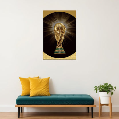 World Cup 2022 Trophy Football Sport Poster Wall Art Print Home Wall Decor