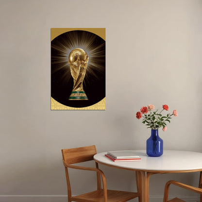 World Cup 2022 Trophy Football Sport Poster Wall Art Print Home Wall Decor