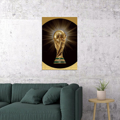 World Cup 2022 Trophy Football Sport Poster Wall Art Print Home Wall Decor