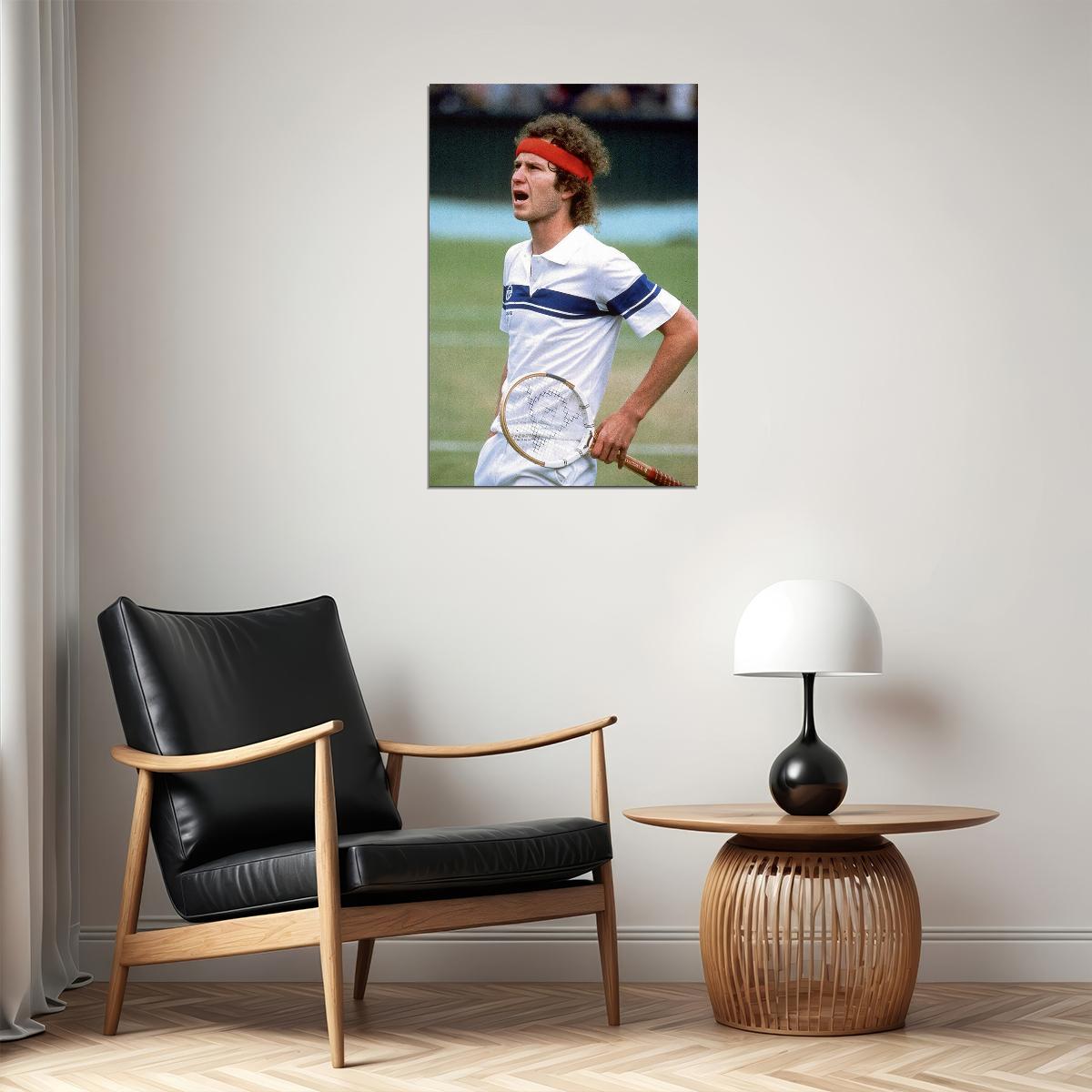 John Mcenroe Celebrity American Tennis Player Poster Wall Art Print Home Wall Decor