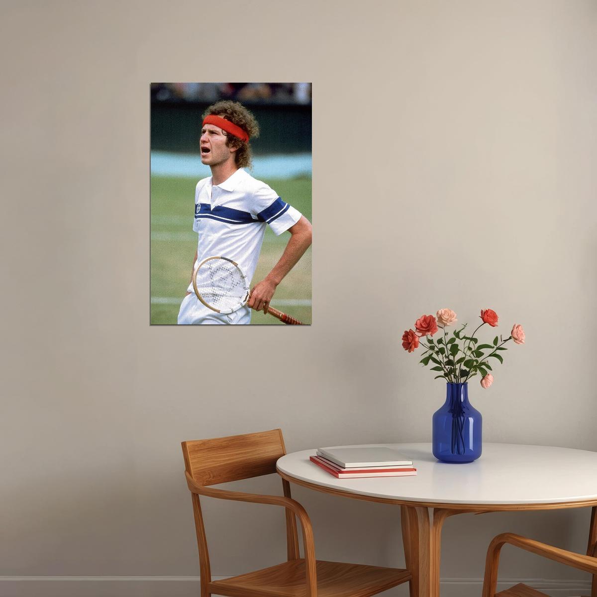 John Mcenroe Celebrity American Tennis Player Poster Wall Art Print Home Wall Decor