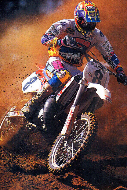 Damon Bradshaw Motorcycle Cross Country Racer Poster Wall Art Print Home Wall Decor