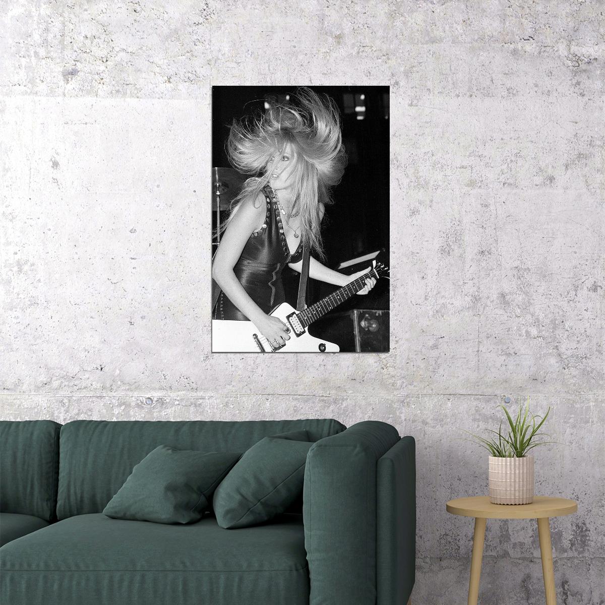 Lita Ford Celebrity Singer Vocalist Star Poster Wall Art Print Home Wall Decor