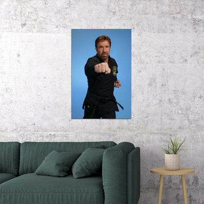 Chuck Norris 80's 90's Martial Arts Master Actor Poster Wall Art Print Home Wall Decor