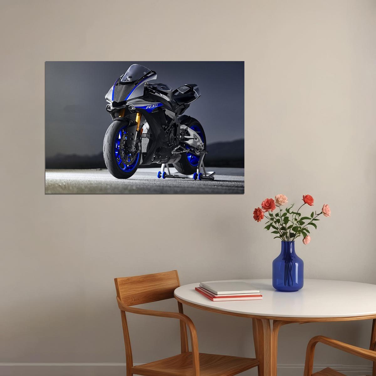 Yamaha R1 Luxury Motorcycle Speed Motorcycle Poster Wall Art Print Home Wall Decor