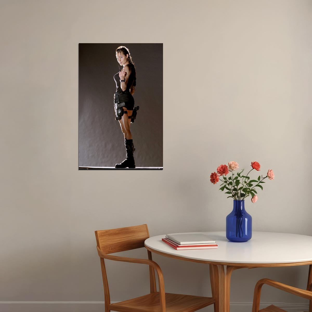 Lara Croft Tomb Raider Movie Angelina Jolie Poster Wall Art Print Home Wall Decor