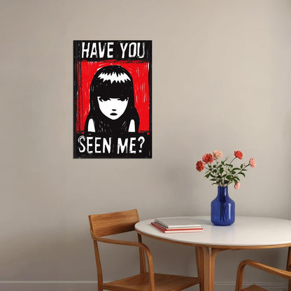 Have You Seen Me Emily The Strange Fictional Healing Power Poster Wall Art Print Home Wall Decor