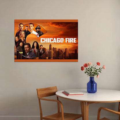 Chicago Fire Season 8 Save People Tv Show Poster Wall Art Print Home Wall Decor