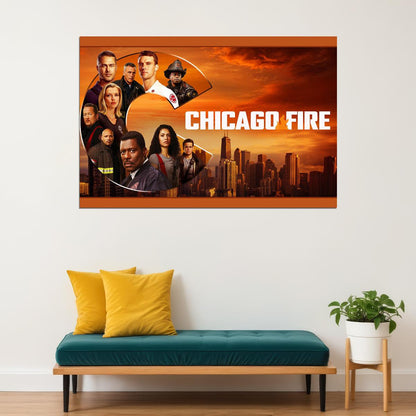 Chicago Fire Season 8 Save People Tv Show Poster Wall Art Print Home Wall Decor