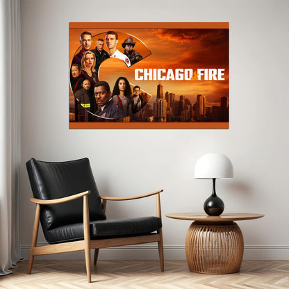 Chicago Fire Season 8 Save People Tv Show Poster Wall Art Print Home Wall Decor