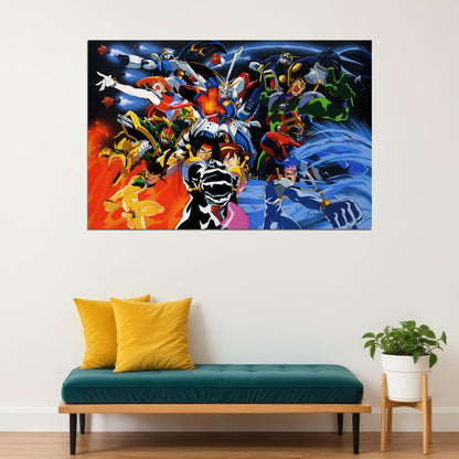 Mobile Fighter G Gundam Fight Japan Anime Poster Wall Art Print Home Wall Decor