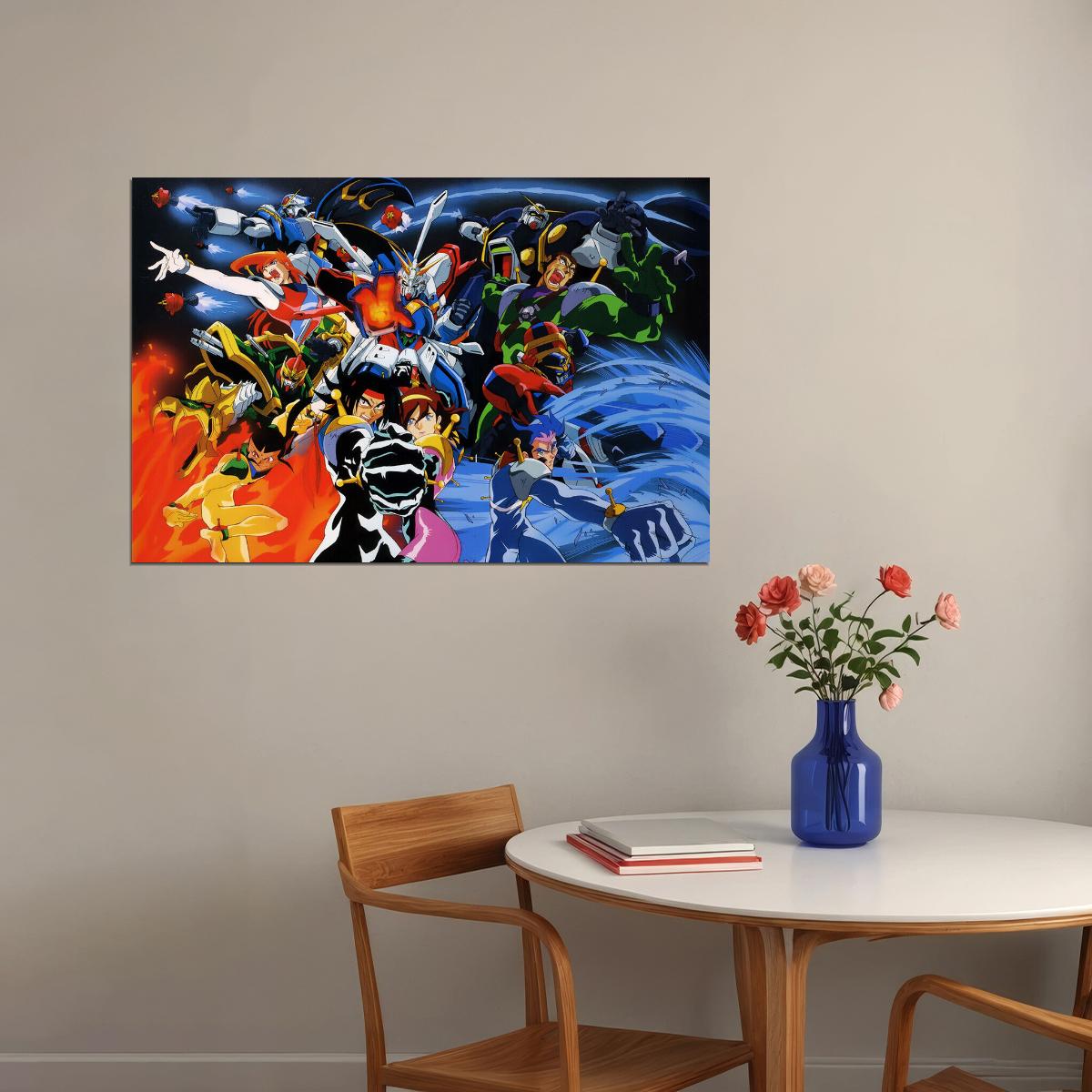 Mobile Fighter G Gundam Fight Japan Anime Poster Wall Art Print Home Wall Decor