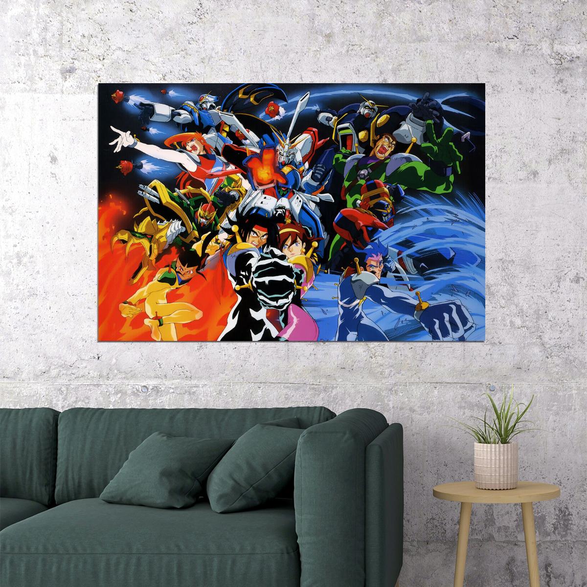 Mobile Fighter G Gundam Fight Japan Anime Poster Wall Art Print Home Wall Decor