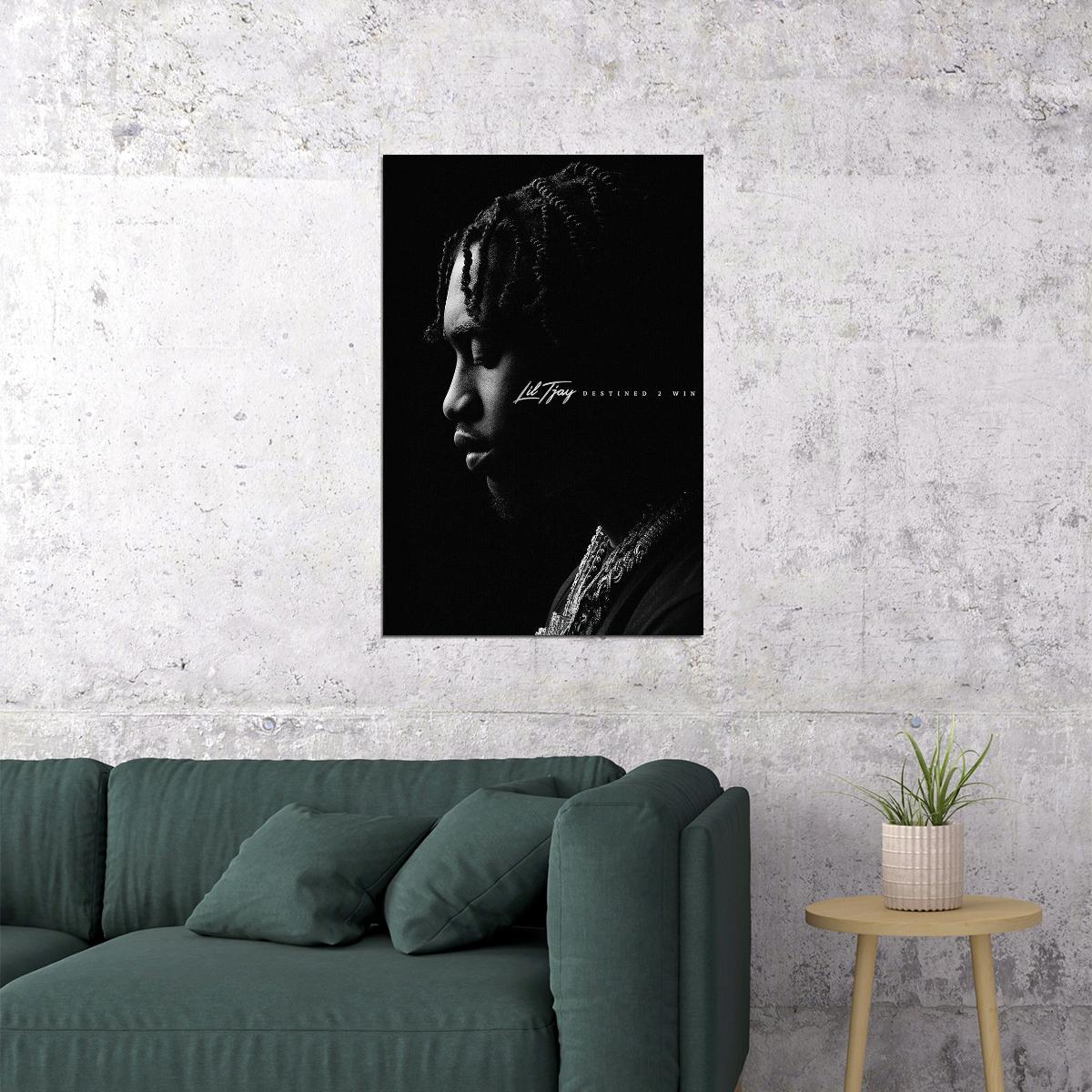 Lil Tjay Artist Rapper Destined 2 Win Music Album Poster Wall Art Print Home Wall Decor