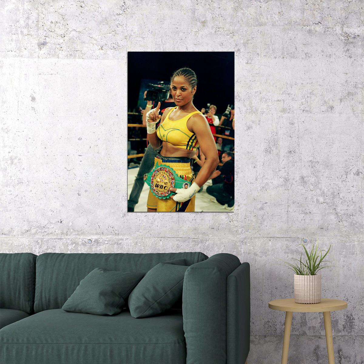 Laila Ali Standing In The Ring Boxer Poster Wall Art Print Home Wall Decor