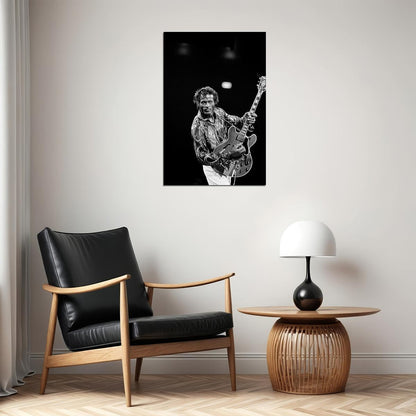 Chuck Berry Playing A Guitar Musician Poster Wall Art Print Home Wall Decor