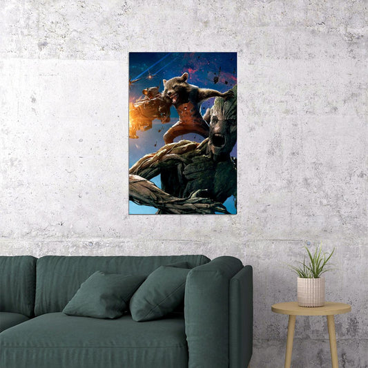 Guardians Of The Galaxy Rocket & Groot Special Poster Wall Art Print Home Wall Decor - xonomax