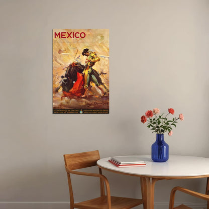 1944 Mexican Bullfighter Classic Vintage Style Travel Poster Wall Art Print Home Wall Decor