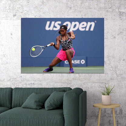 Coco Gauff Athlete American Tennis Player Poster Wall Art Print Home Wall Decor