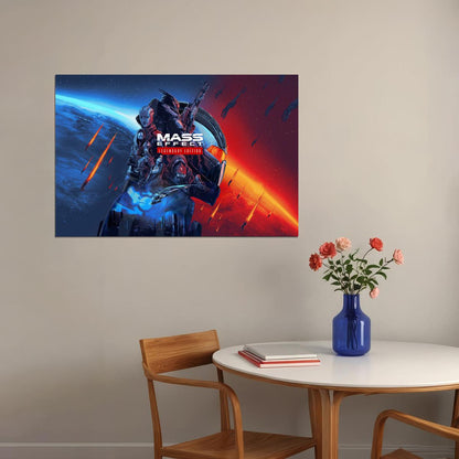 Mass Effect Legendary Edition Video Games Action Poster Wall Art Print Home Wall Decor