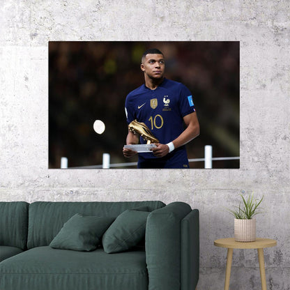 Mbappe Golden Boot France National Team World Cup Poster Wall Art Print Home Wall Decor