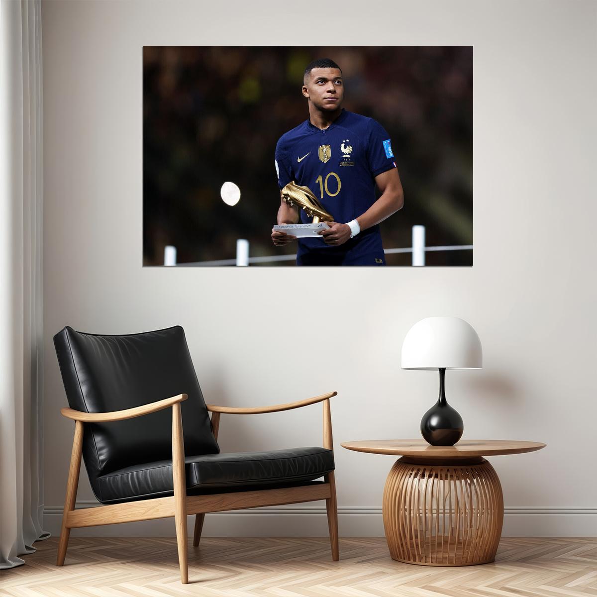 Mbappe Golden Boot France National Team World Cup Poster Wall Art Print Home Wall Decor