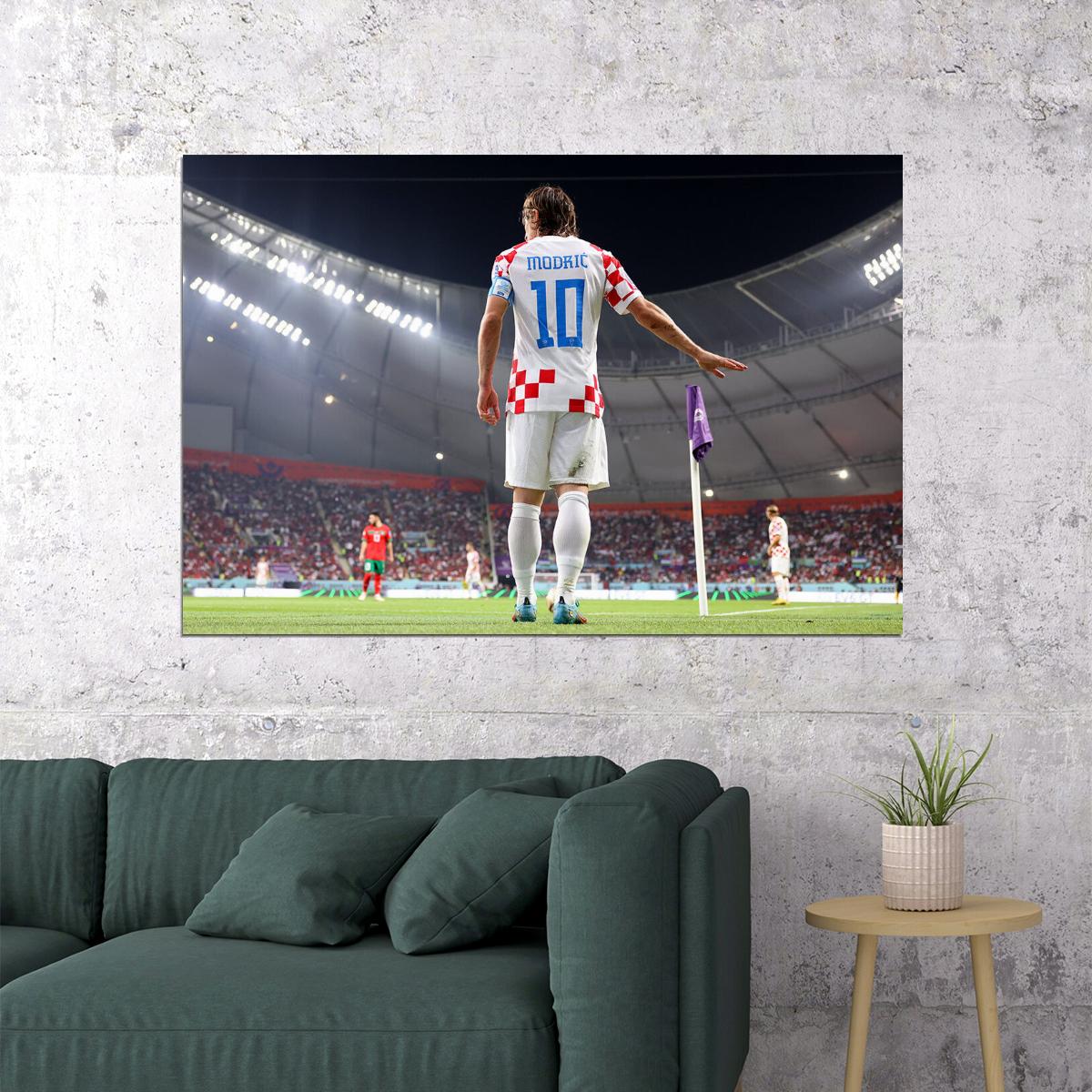 Luka Modric Croatia National Team World Cup Poster Wall Art Print Home Wall Decor