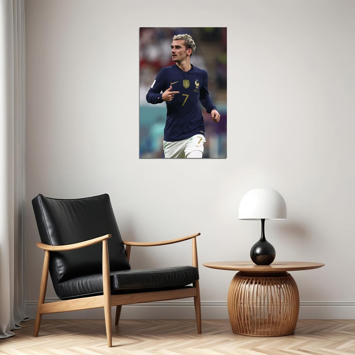 Antoine Griezmann France National Team World Cup Poster Wall Art Print Home Wall Decor - xonomax