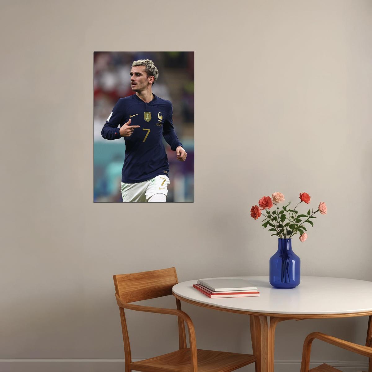 Antoine Griezmann France National Team World Cup Poster Wall Art Print Home Wall Decor - xonomax