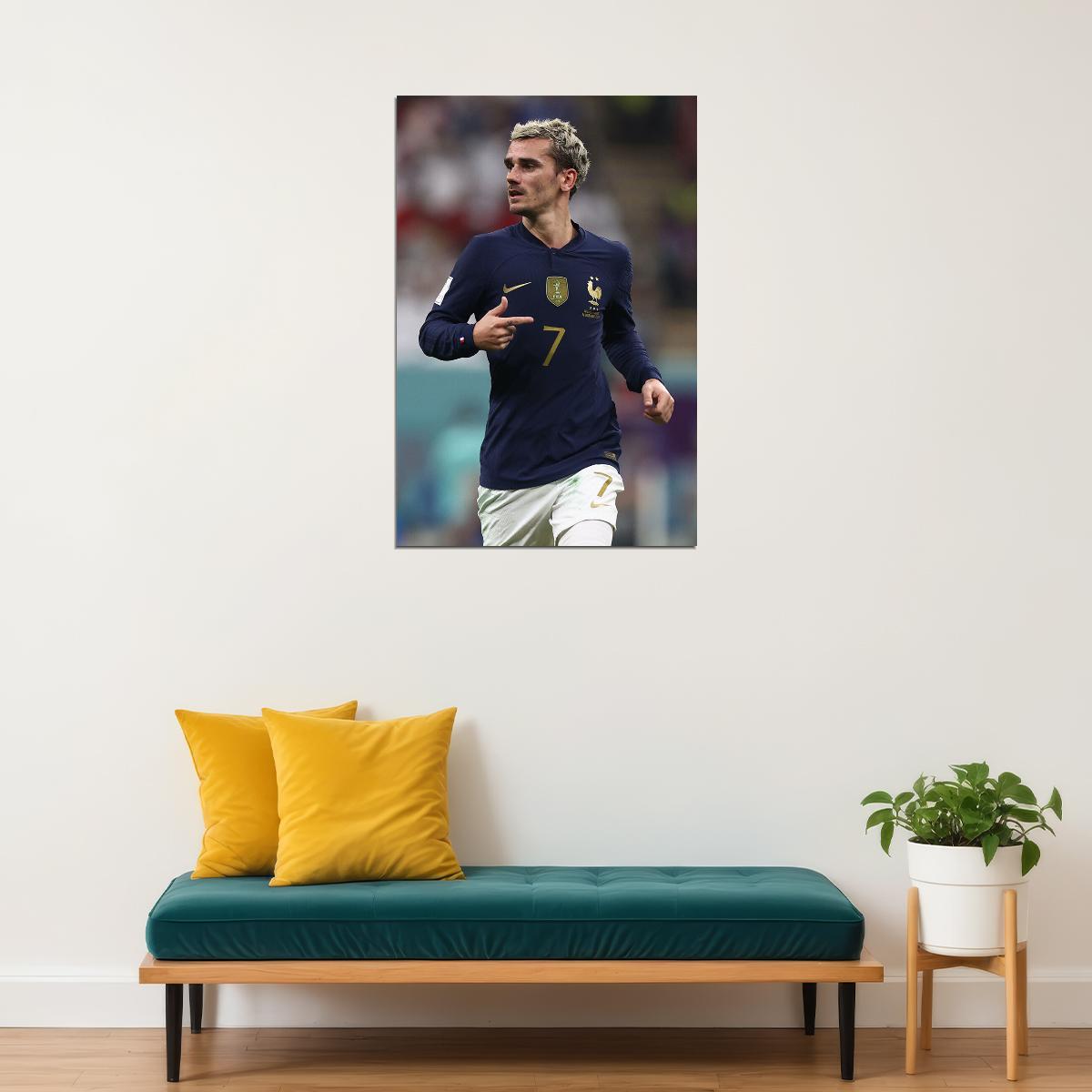 Antoine Griezmann France National Team World Cup Poster Wall Art Print Home Wall Decor - xonomax