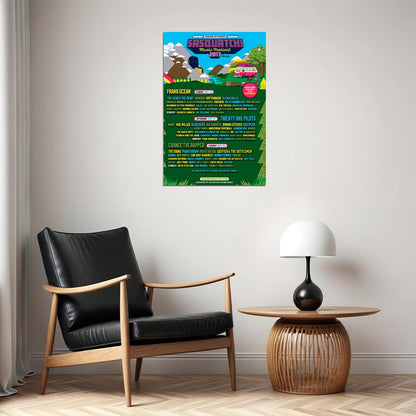 Sasquatch Festival Music Festival Events Poster Wall Art Print Home Wall Decor