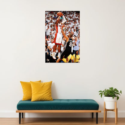 Ray Allen Finals Winning Shot Basketball Poster Wall Art Print Home Wall Decor