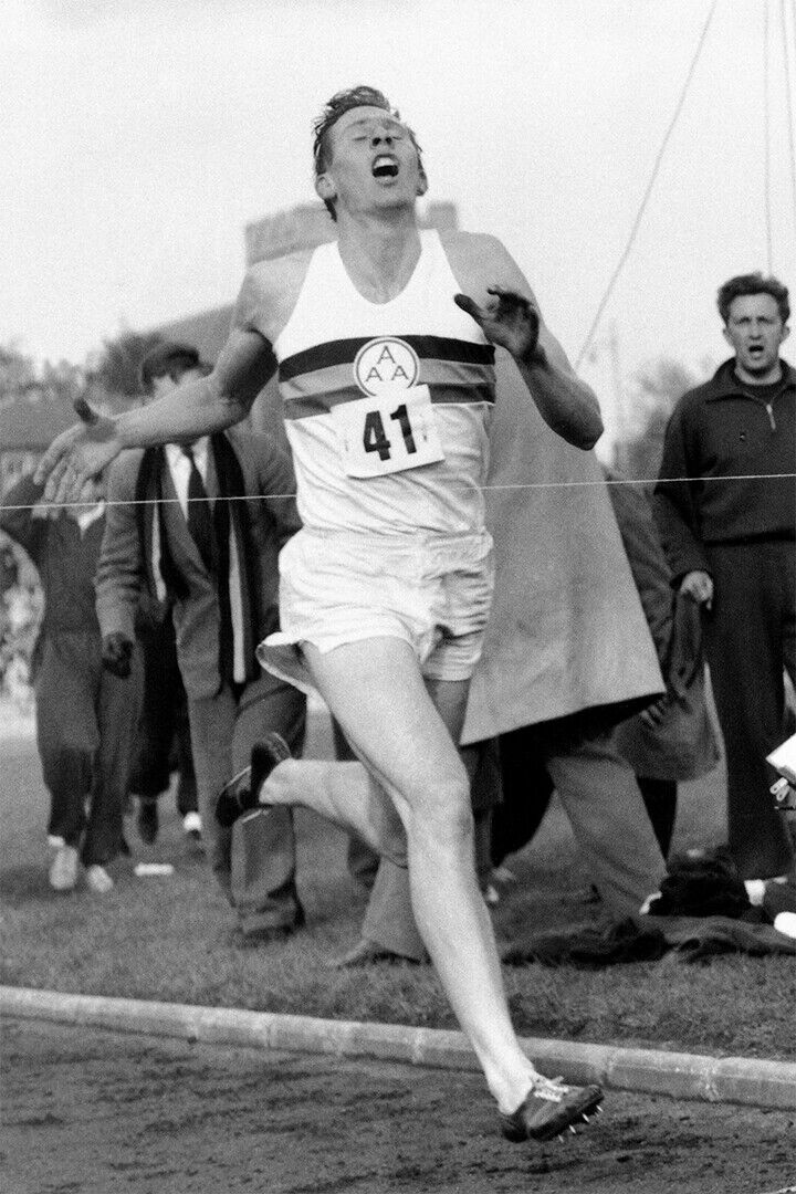 Sir Roger Bannister Races Sports Star Poster Wall Art Print Home Wall Decor