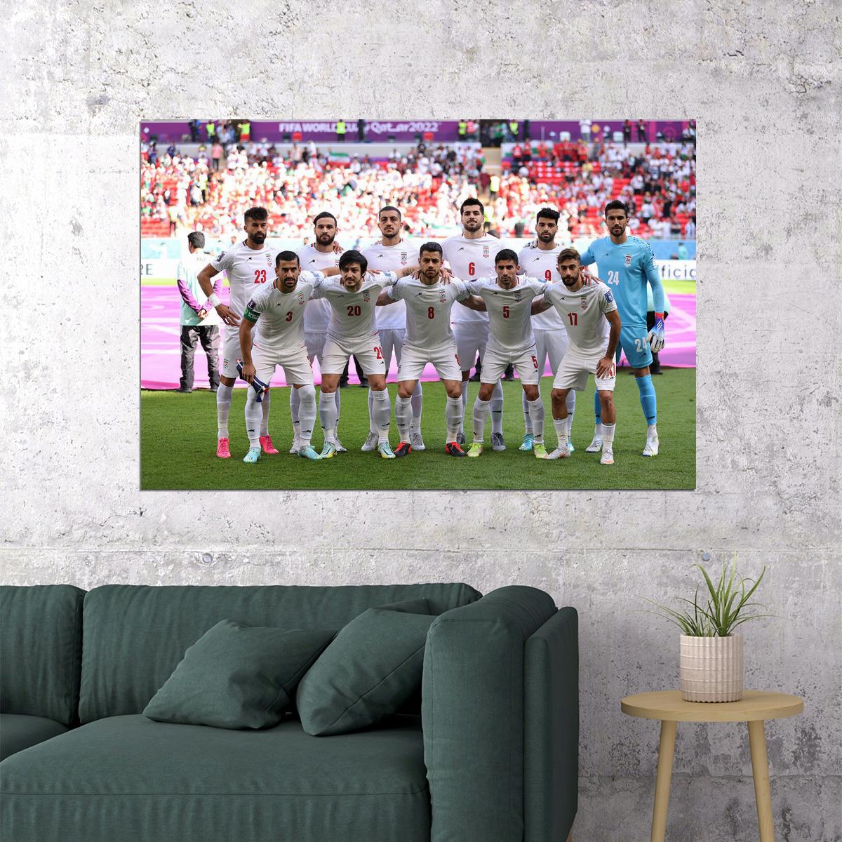 Iran National Team World Cup Fans Poster Wall Art Print Home Wall Decor