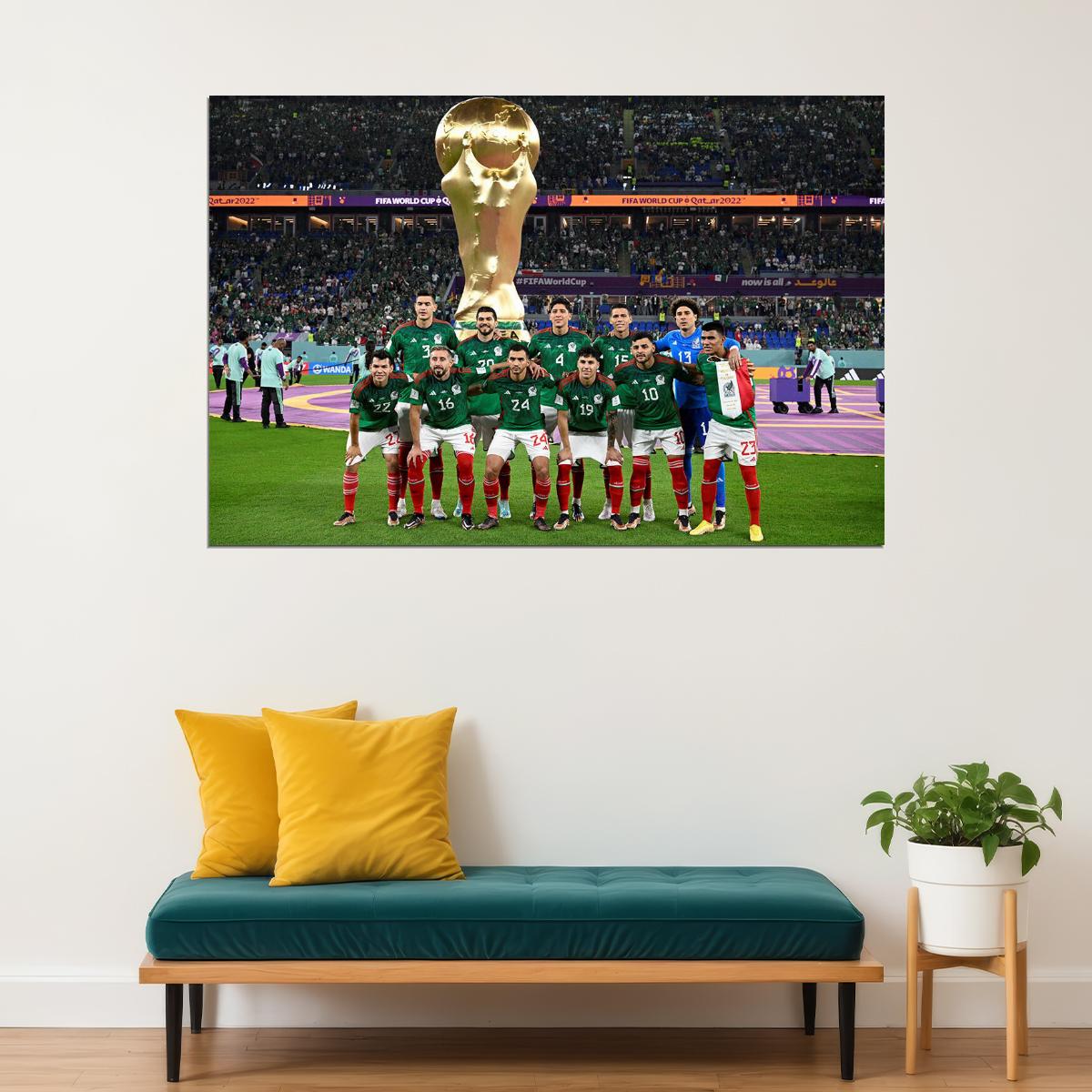 Mexico National Team World Soccer Fans Sport Poster Wall Art Print Home Wall Decor