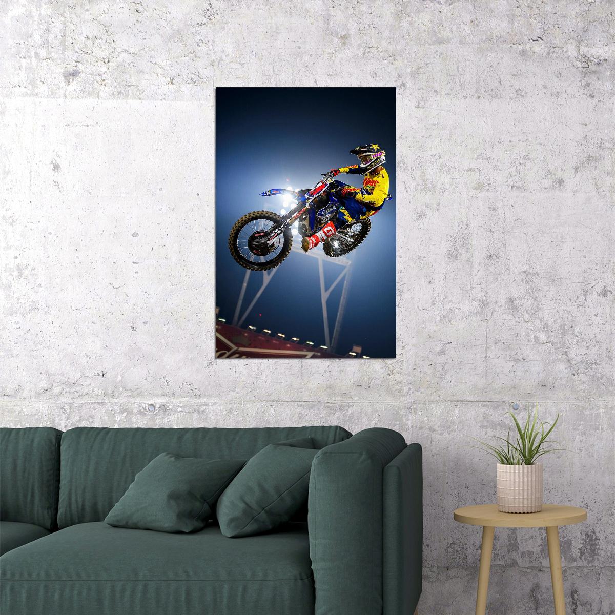 Cooper Webb Motorcycle Cross Country Driver Idol Poster Wall Art Print Home Wall Decor