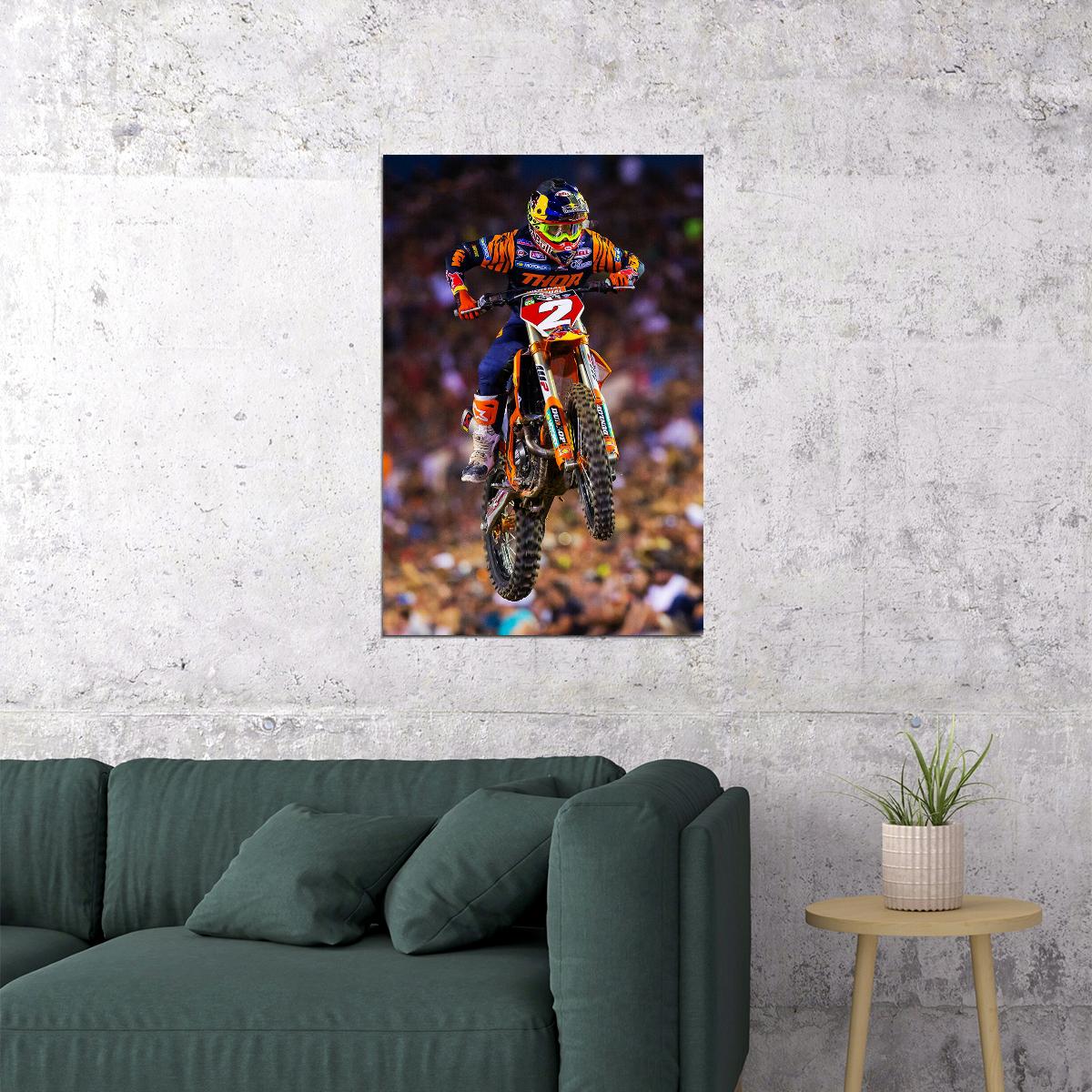 Cooper Webb Motorcycle Cross Country Racing Idol Poster Wall Art Print Home Wall Decor