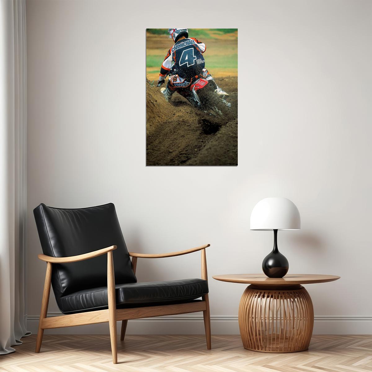 Ricky Carmichael Dirt Motorcycles Driver Star Poster Wall Art Print Home Wall Decor