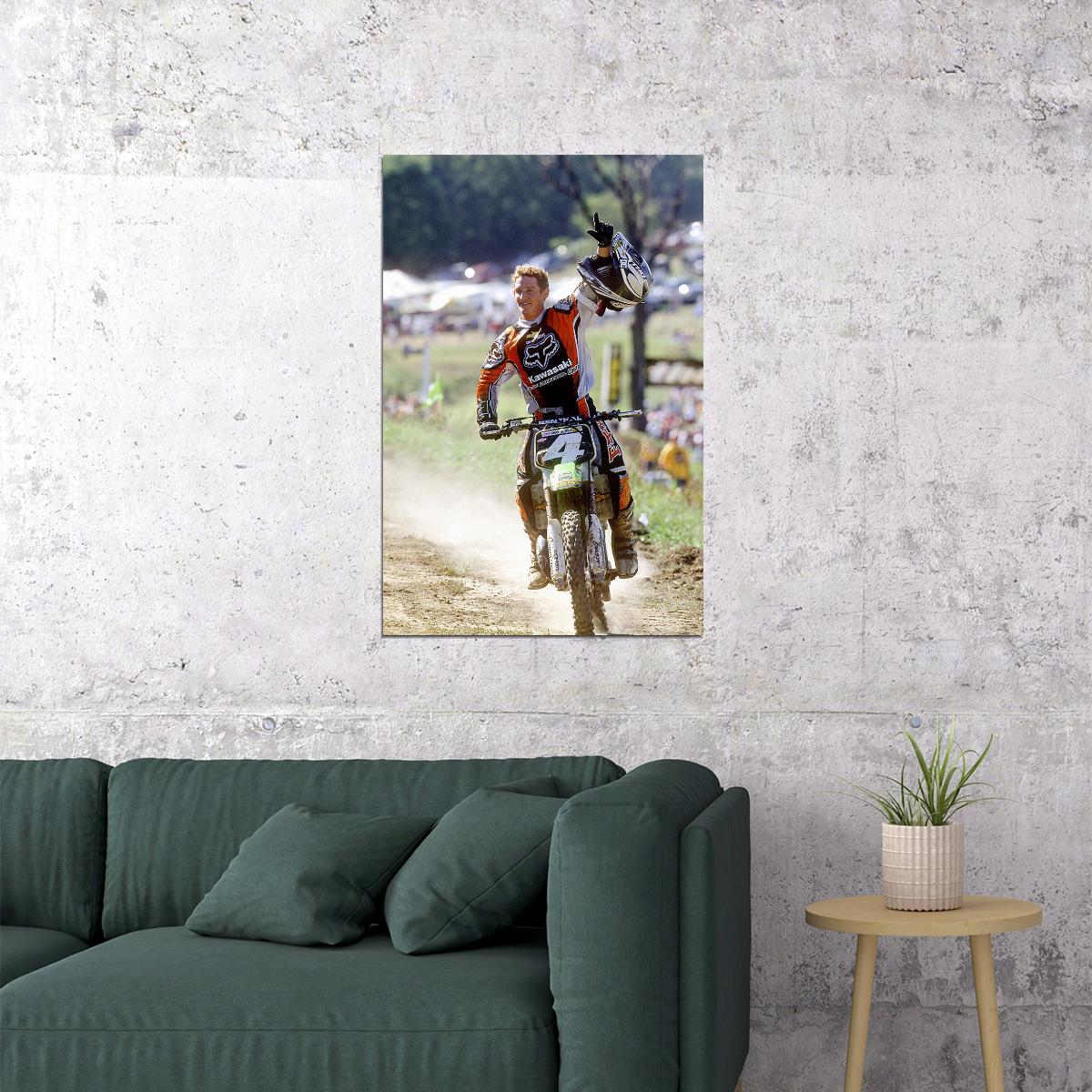 Ricky Carmichael Motorcycle Cross Country Poster Wall Art Print Home Wall Decor