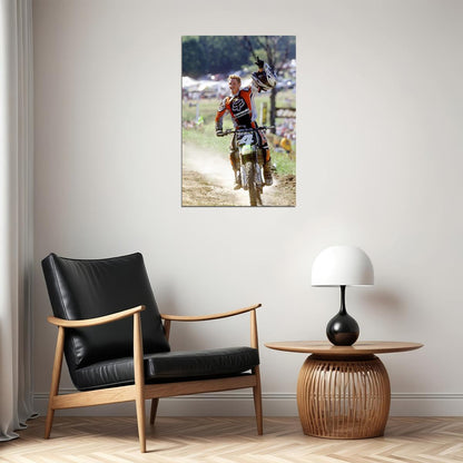 Ricky Carmichael Motorcycle Cross Country Poster Wall Art Print Home Wall Decor