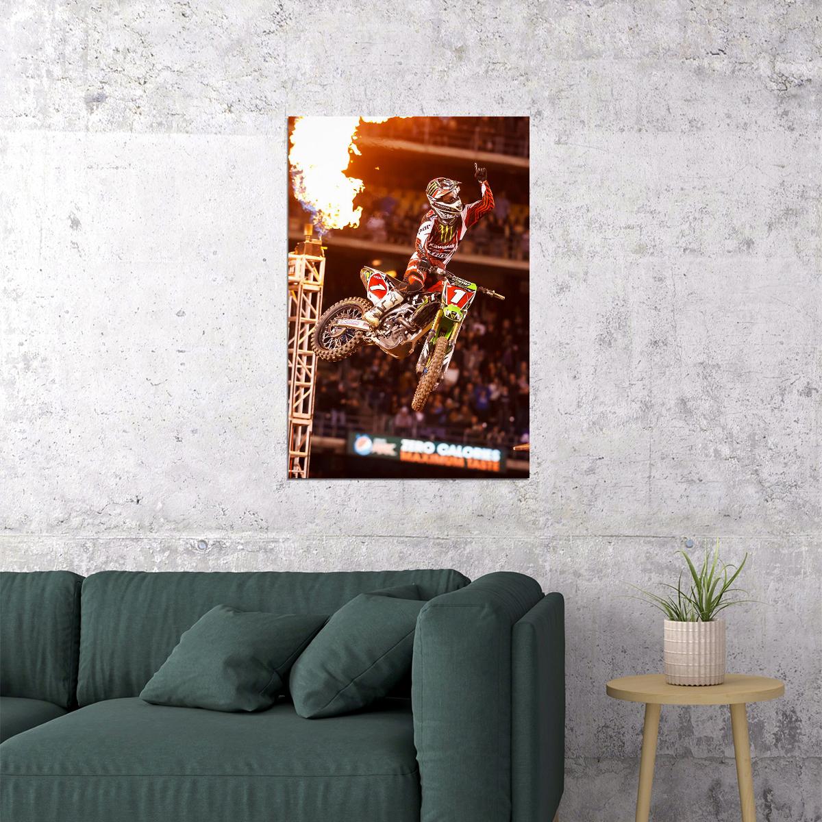 Ryan Villopoto Motorcycle Cross Country Idol Poster Wall Art Print Home Wall Decor